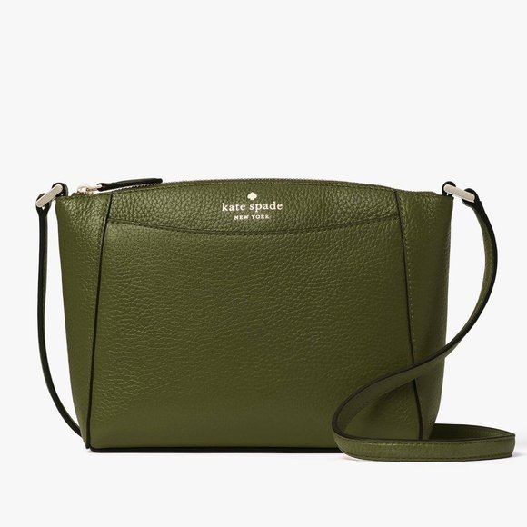 New Kate Spade Monica Pebbled Leather Crossbody Enchanted Green - Picture 1 of 4